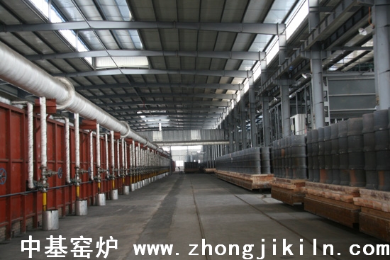 Wide section metal frame all fiber cotton sponge iron body tunnel kiln