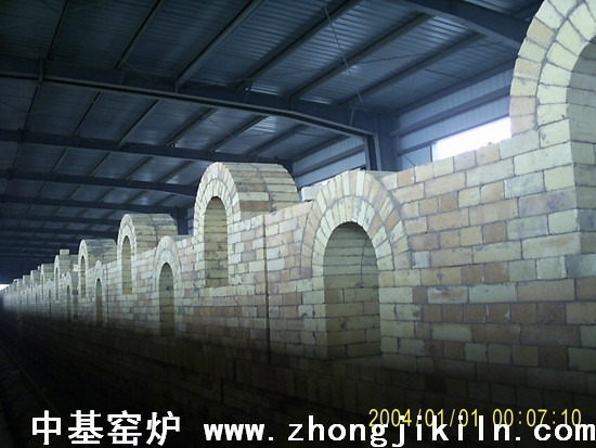 Steelmaking sponge iron tunnel kiln culture burn section layout