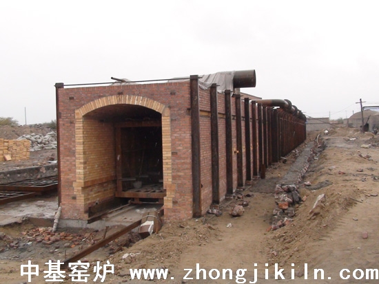 Titanium iron powder tunnel kiln construction